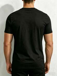 Camiseta de cuello redondo para hombre con diseño de estilo mexicano, corte holgado, moderna y versátil, de tela suave y cómoda, adecuada para uso diario y como regalo para las fiestas. Presenta un diseño con temática de tacos y un toque de tequila, perfecta para primavera y verano. Un regalo ideal para amantes de la comida y entusiastas de la cultura para celebrar el Cinco de Mayo y la herencia cultural mexicana. - Negro - Ver 2