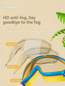 4PCS Fog-Proof & High-Definition Swimming Goggles With Ear Plugs, Adult Swimming Goggles, Big Frame Design, Waterproof & Anti-Fog, Clear, Unisex, Beach Essentials, Beach Accessories, Back To School - Multicolor - View 6