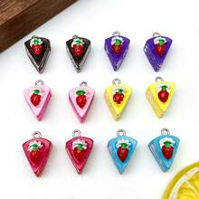 5/12pcs Mixed Resin Strawberry Cake Charm Cute Dessert Imitation Food Pendant For DIY Bracelet Necklace Earrings Jewelry Making Craft Accessories 12x20mm - Pendants - View 8