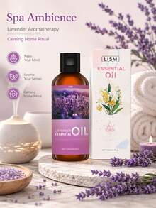 1 Flasche 100ml/30ml Lavendel Duft Ätherisches Öl, geeignet für Raumduft, Diffuser, Luftbefeuchter, DIY Seife, Kerzenmachen, Büroentspannung, Heimtreffen, langanhaltender Duft, Geschenk für Freunde - Einheitsgröße - Übersicht 4
