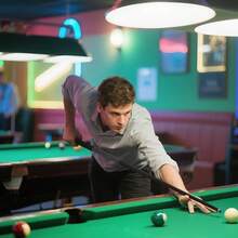 Billardqueue 1 Stk. (1473,2 mm / 595 g) aus Fiberglas mit mehrschichtiger Spitze, Billardstock geeignet für Bar Zuhause Büro Amerikanisches 9-Ball-Spiel, pool cue - American Queue Glasfaser 58 Zoll 13 mm Schwarz 1 Stück - Übersicht 9