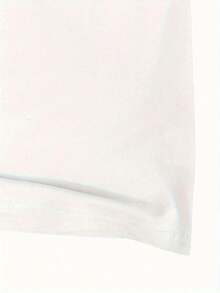 Women's Fashion Graphic Print Short Sleeve T-Shirt, 100% Cotton, Line Art Design, "Breakfast, Coffee, Sunday Coffee" Print, Drop Shoulder Short Sleeve T-Shirt, Plus Size Cotton T-Shirt, Comfortable, Soft, Simple, For Everyday Wear. - 白色 - 查看 5