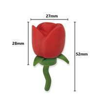 5pcs Rose Flower Straw Caps, Silicone Straw Covers For 9-10mm Straws, Cute Dust-Proof Straw Caps With Anti-Loss Strap, Beautiful Cup Decoration For Girls - Multicolor - View 3