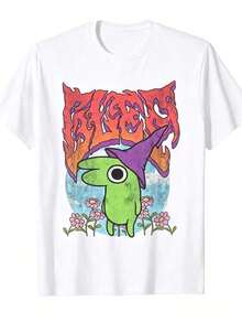 Student Style One Size Fits All Smiling Friends Glep Vintage Heavy Metal Flowers And Smiling Friends Comfortable Breathable Version For Exercise Meeting Fitness Suitable For Christmas Thanksgiving Gift Breathable 5NBU - 白色 - 查看 1