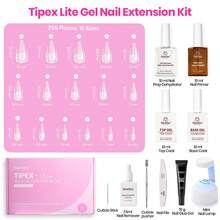 Beetles 224Pcs Tipex Instant Apex Nail Tips Kit, Reinforced Apex Strong Long-Lasting, 20g Solid Nail Glue, Mini UV Lamp Base & Top Coat Manicure Set - Medium Square - View 9