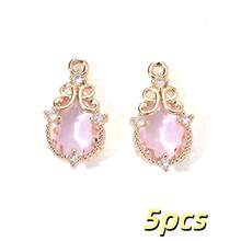 5pcs 10x17mm Elegant Glass Water Drop Pendants, Suitable For DIY Jewelry Making Necklaces, Earrings, Bracelets, Vintage Style Gold Crystal Accents - water drop - View 13