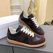 Zapatos casuales unisex, talla 36-45, zapatos casuales de mujer y zapatos deportivos de hombre, zapatos planos de suela blanda con cordones, zapatos cómodos y livianos de hombre para uso diario, de corte bajo,,,,,¡Modelo de alta gama para parejas! Zapatillas casuales de gran tamaño, estilo retro simple, color block, clásicas y versátiles. - 08 - Ver 12