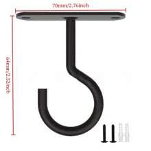 1Pc Wall Ceiling Dual Use Multi-Purpose Hook For Plant Basket Lantern Light Pendant Indoor Outdoor Garden Decoration Strong Load Bearing Adhesive Hanger - Multicolor - View 5