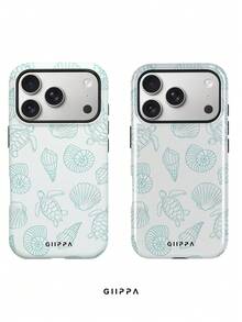 Una elegante funda para teléfono que no incluye cordón ni soporte. Funda para teléfono 17 Pro con diseño de tortuga marina y concha en azul claro, compatible con 16/15/14 Pro. Funda para teléfono coreana elegante e interesante, compatible con 11/12/13/14/15/16 Pro Plus. Diseño elegante adecuado para hombres y mujeres, regalo para Navidad, Día de San Valentín, Pascua, temporada de bodas y cumpleaños para novias. - Caqui - Ver 8