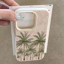 Fashionable Printed Cell Phone Case 20261pc, Vacation Style, TPU Material, Summer Coconut Tree Design, Compatible With Phones, Spring Gift, International Version, Not The National Version - White 6 - View 3