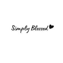 1 pieza Pegatina en inglés "Simple Blessed", adecuada para espejo retrovisor de coche, portátil, cuaderno - Simplemente bendecido - Ver 9