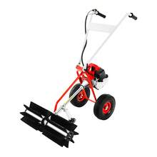 WUPYI Outdoor Grass Sweeper Rolling Brush Design Dual Big Wheels Small Caster Stable Triangle Frame Fast Heat Dissipation Fuel Powered Cleaning Machine For Garden Golf Court - A - View 12