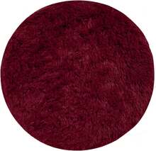 U HOME - Alfombra Decorativa de Pelo Largo Extra Suave, Antideslizante para Salón Dormitorio Circular - Granate - Ver 2