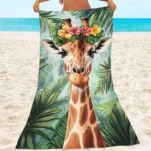 1 pieza Toalla de playa con patrón de lámina de oro ultra suave, adecuada para la playa, fiesta de piscina, vacaciones - Accesorios de playa y piscina - estilo1 - Ver 2