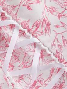 MOD Vestido largo con estampado floral y tirantes con lazo para mujer, ideal para primavera, graduación, vestidos modestos para mujer, vestidos para vacaciones de primavera - Rosa - Ver 3