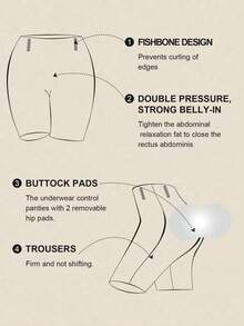 TIN Women's Shapewear Lifter With Abdominal And Buttock Control, Seamless Micro-Sculpted Design, Creates A Natural Lifted Buttocks Effect - 黑色 - 查看 7