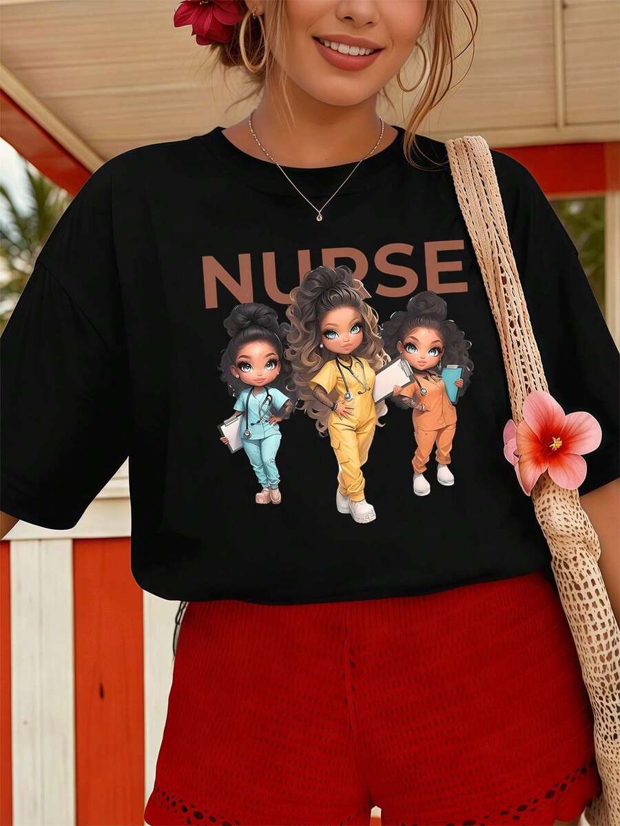 Women T-Shirts - Black - View 1