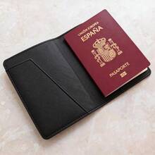 Personalized Saffiano Passport Holder (No Box) Luggage Tag Set | Travel Accessories, Wedding Favor Letter Passport Holder, Engraved Luggage Tag - Multicolor - View 5