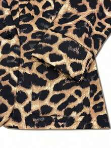 AYYFranclia Blazer casual/de trabajo con botones y estampado de leopardo de manga larga para mujer, otoño/inviernoAYY - Burdeos 2 - Ver 10