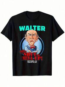 Walter Ontario, CA (2025) T-Shirt, 100% Cotton, Streetwear T-Shirts With A Fun Slogan For Men And Women, Sizes S-XXXL, Black - 黑色 - 查看 11