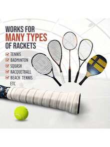 10 piezas Grip de raqueta de tenis, cinta de agarre individual para raqueta de pádel, agarre deportivo antideslizante de reemplazo para entrenamiento al aire libre, accesorios de raqueta de bádminton - Cinta de agarre de raqueta de tenis - Multicolor - Ver 1