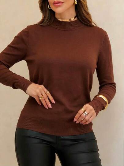 Blusa Modal Básica Estilo Gola Semi Alta – Conforto e Modelagem Macia.