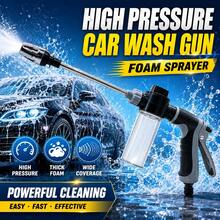 High Pressure Washing Water Gun With Foam Bottle Portable Multi Function Adjustable Thickened Rod Sprayer 3/ 4" And 1/ 2" Quick Connect Adapter For Cleaning Tools High Water Pressure Suitable For Washing Courtyard Cleaning - Car Washing Gun With Foam Bottle - View 1