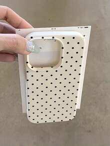 Impact-Resistant Protective Cases With Black Polka Dot Print On A Cream Background, Classic And Versatile Style, Compatible With IPhone 17/17 Pro/17 Pro Max/17 Air/16/15/14/13/12/11 Pro/11 Plus/11 Pro Max/XR/X/XS/XS Max And Galaxy S21/S22/S23/S24/S25/S26, Ideal For Gifts And Everyday Use. - 古董白 - 查看 9