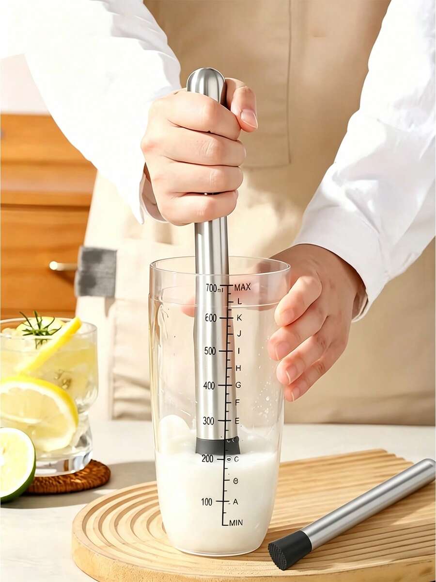 1件/3件 水果與冰塊壓碎器 壓碎器 榨汁器 不鏽鋼飲料壓碎器 家用廚房工具 檸檬壓碎器 易於使用的冰塊壓碎器 多功能耐腐蝕防鏽冰壓錘 - View 1