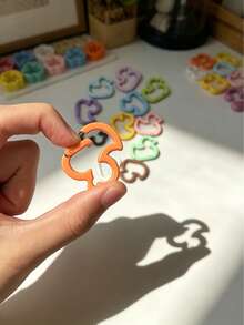 8pcs Colorful Duck Shaped Keychain, Random Color Distribution, Suitable For Crafts, Keyring And Keychain Decoration, Can Be Used For DIY Keychain Making, Keychain Accessories - Duck Keychain - View 3