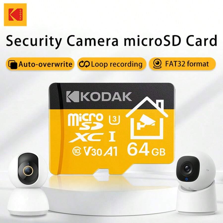 Kodak 32GB TF 記憶卡 256G 128GB 64GB 32GB Class A1-10 UHS-1 閃存卡 Micro SD 卡 適用於家用監控 - 查看 1