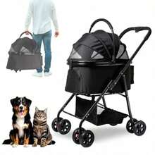 asdfsvasvPet stroller Separate type Folding Pet stroller 2WAY For dogs Small Medium size For cats Multi-head compatible stroller Stroller 2 anti-skipping ropes 360° rotation of front wheels Lightweight Durable Self-standing Wheels Ventilated Spacious space Going out Walking Medical treatment Travel Camping Park Training Used for both dogs and cats Multifunctional pet stroller One-touch opening and closing Simple assembly For nursing use Blacksagsdafg - 写真の通り - チェックする 9