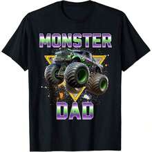 Monster Truck Dad Are My Jam Truck Lovers Mens T-Shirt - Black - View 1