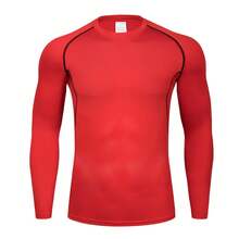 Men Workout Clothes - Green Rainbow Long-sleeved - View 9