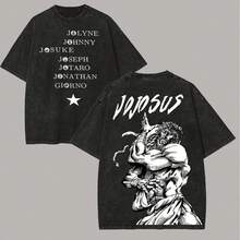 Local Warehouse Items Women's ClothesJoJosBizarre Adventure "JOJOSUS" Joke Anime Graphic T-Shirt, Vintage Washed Black Oversized Streetwear Tee, All Joestar Names & Jesus Parody Print Casual Loose Fit Short Sleeve Top For Men Women, JJBA Fans Aesthetic Cotton Shirt, Anime Shirts, Mens Clothes, Mens T Shirts, Y2k Clothes, T Shirts For Men, Vintage T Shirts, Graphic Tees, Summer Clothes, Men Gifts, Graphic Tees Men, Streetwearmotif Women Clothesy2k Summer Streetwear Clothes - màu đen - Xem 1