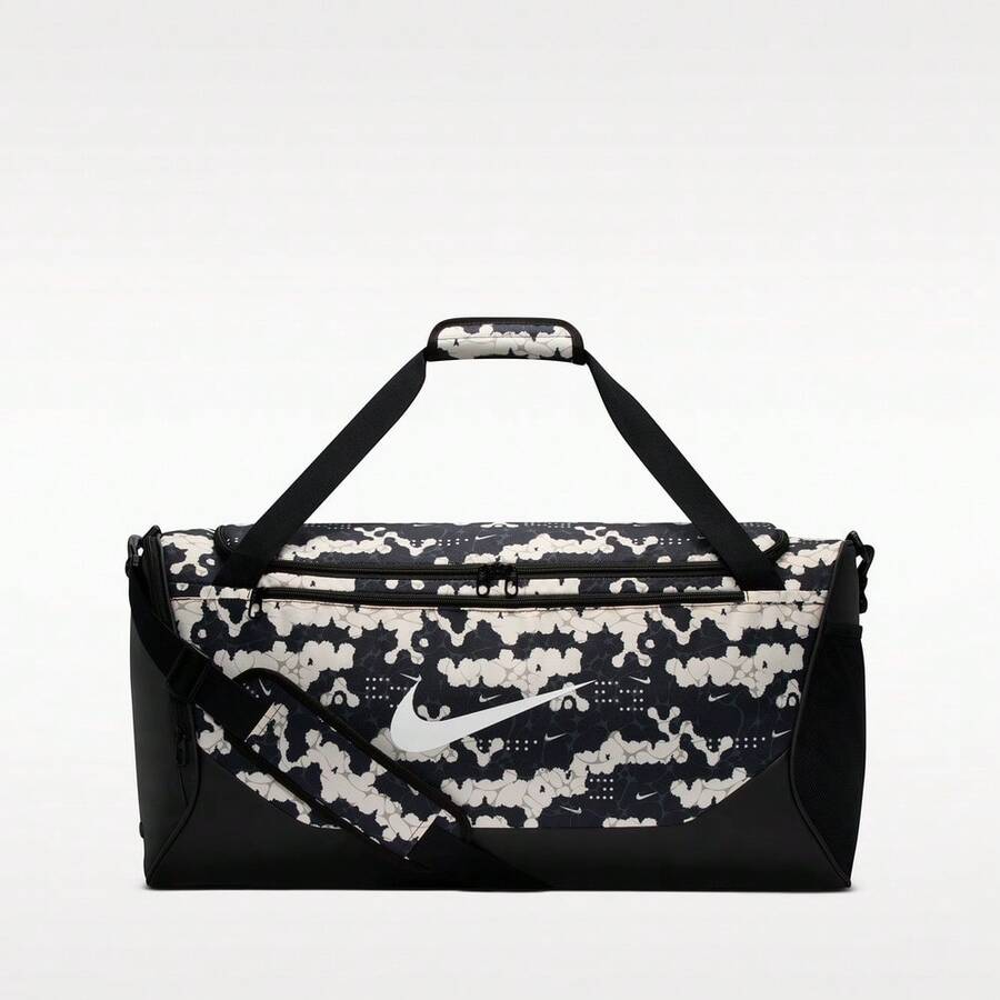 Nike NK BRSLA M DUFF - X AOP SU26 Túi xách, Túi tote, Unisex - Đen và trắng - Xem 1