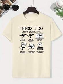 Boys' Graphic Print Cotton T-Shirt, Creative Kids' T-Shirt, Lightweight And Comfortable Short Sleeve Casual T-Shirt, Summer Clothes For Children - 灰色 - 查看 6