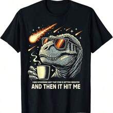 Camiseta de dinosaurio T-Rex para hombres, divertida camiseta de dinosaurio - Negro - Ver 11