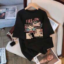 Unisex Short-Sleeved Blouse, Neutral For Men And Women, 100% Cotton, With  Face Print, Casual Round Neck, In Stock In Brazil, Shipping In 24 Hours, Colors Black And White. - J1D - 查看 2