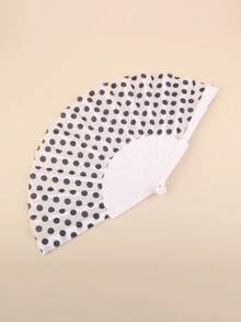 1pc Polka Dot Handheld Folding Fan, Lightweight And Foldable, Suitable For Summer Daily Use. Can Be Used As An Aesthetic Photography Prop For Beach Scenes And Daily Outfits, Also A Fashionable Cooling Accessory. - Multicolor - View 10