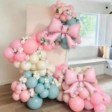 107 Stücke Grün, Rosa, Sand, Weiß Ballonbogen Girlanden Set, geeignet für Jungen, Mädchen, Kindergeburtstag, Babyparty, Hochzeitsfeier Dekoration - Verschiedenfarbig - Übersicht 4