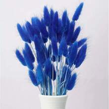 60pcs-16.5 Inch Red Artificial Rabbit Tail Grass, Home Decor Artificial Rabbit Tail Grass Stems, Suitable For Bohemian Style Floral Arrangements, DIY Crafts, Home Kitchen And Wedding Decor, Christmas Decor, Christmas Thanksgiving Decor, DIY Wreath Decor - Royal Blue Rabbit Tail Grass - View 5