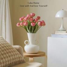 Best Recommended Artificial Flowers For Room Decor:1 Bouquet(3pcs) Artificial Tulip Flowers - Perfect For Weddings, Hotel & Office Decor | Spring Tabletop Ornament, Easter Decor, Home Decoration, Holiday Gift - Multicolor - View 4