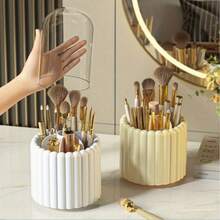 This Large-Capacity Rotating Pen Holder/Creative Desktop Organizer Is A Multi-Functional Makeup Brush Holder, Lipstick, And Eyeshadow Holder, Suitable For Students To Store Pens And For Families To Store Makeup Tools. - Rotating Pen Holder - View 1