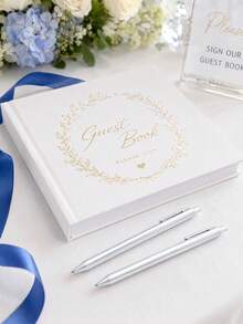 12pcs/6pcs/1pc Luxury Silver Ballpoint Pens Bulk Retractable Black Ink Medium Point,Smooth Writing Pens For Wedding Bridal Shower Business Office, Diary & Gifts,Guest Favors(Plastic Material) - B - View 7