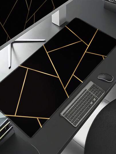 Game Mouse Pad, Suitable For Game Home Office Work, Extended Pad Computer Keyboard Laptop, Large Table Pad With Non-Slip Rubber Base Edge Stitching Desktop Decoration