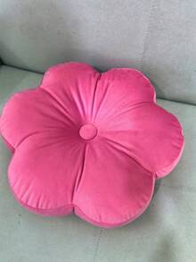1个可爱花朵造型填充抱枕 - 玫紅色 - 查看 3