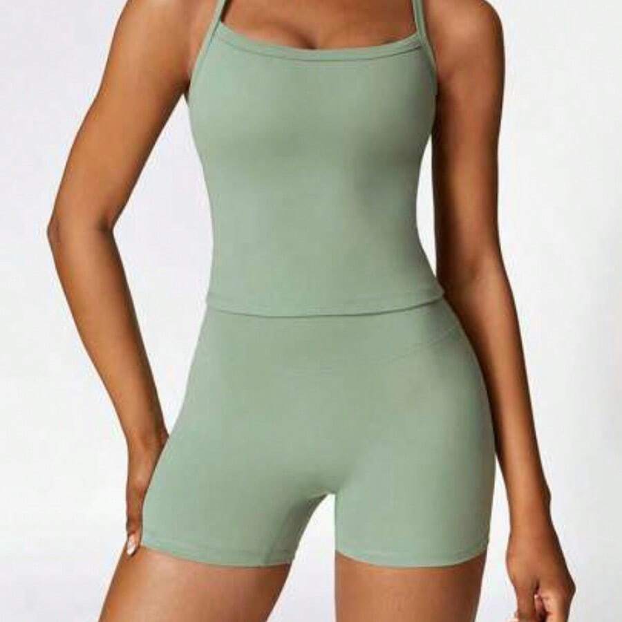 Women Unitards - Fog Green - View 1
