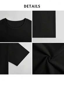 Camiseta de estilo urbano con diseño de reptiles |   Camiseta Gráfica con Texto Japonés y Estampado de Lagarto - Suave y Transpirable, Corte Clásico, Cuello Redondo, Excelente Regalo - Uso Casual, Tallas Grandes - Negro - Ver 5