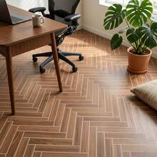 1 Roll Herringbone Wood Look Floor Tile Stickers, Self Adhesive Waterproof Flooring Tiles, Removable DIY Floor Decals For Kitchen Bathroom Bedroom, Peel And Stick Floor Covering For Renters - 1PC - View 9